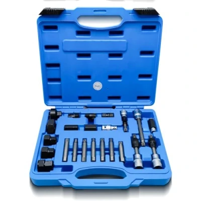 Image de CCLIFE 23pcs Outils Alternateur Jeu de douilles à Embouts Roue Libre d&#039;alternateur Outil Retrait Poulie