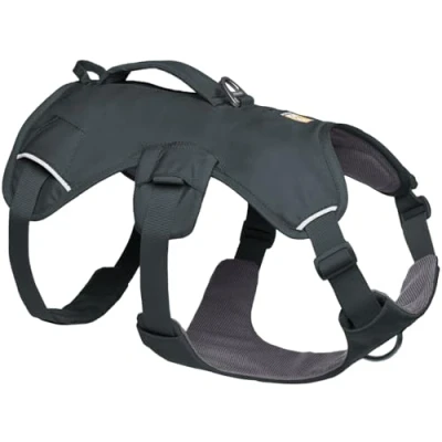 Image de Ruffwear, Web Master Harnais de soutien multi usage pour chien, randonnée et course à pied, service travail, quotidien, gris basalte, taille M
