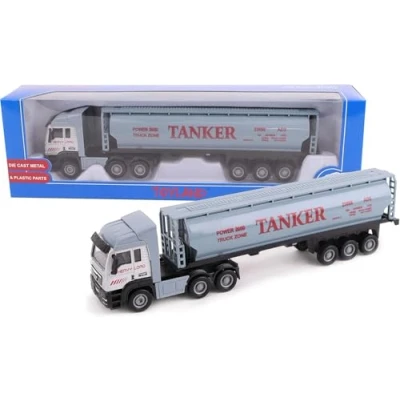 Image de Toyland® Camion Jouet 28cm et remorque Diecast Modèles de Jouets véhicules Assortis (Camion citerne)