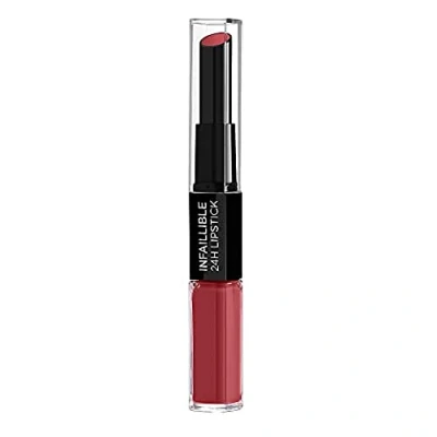 Image de L&#039;Oreal Paris Rouge à Lèvres 2 Step Infallible 24H, Longue tenue et hydratation, Wine Stain (805)