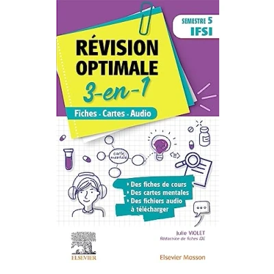 Image de Révision optimale 3 en 1 _ Semestre 5 IFSI: Fiches Cartes Audio Livre d’occasion Correct