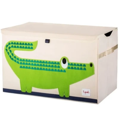 Image de Coffre à jouets 3 SPROUTS Crocodile Beige Multicolore Enfant