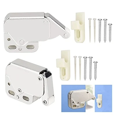 Image de FIGFYOU 2PCS Fermeture à Ressort Porte d&#039;Armoire Charnière Placard en Inox de avec 6 Vis 4 Clous pour Fenêtre