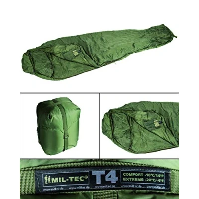 Image de Mil Tec Miltec Sac De Couchage Tactical 4 Va, a Dos Unisex, Noir, Taille Unique