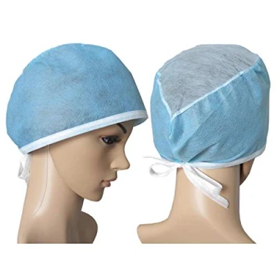Image de PLUS SANTE Lot de 100 Calots Chirurgicaux à Lacets Usage Unique en Polypropylène Non Tissé, Taille Unique, Doux et Respirant Couleur Bleu