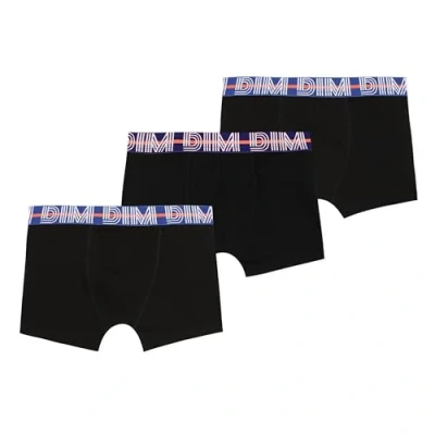 Image de DIM Boxer Garçon EcoDIM Coton Stretch x3, Noir, 10 ans