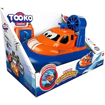 Image de TOOKO EXOST My First RC Hovercraft Junior Télécommandé Il Roule sur Le Sol et Flotte dans Bain Jouet Maternelle Dès 3 Ans, 81122, Orange Bateau