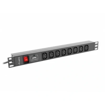Image de Rack PDU Lanberg 08I 0200 C20 Bk 1U 16A 8X IEC C13