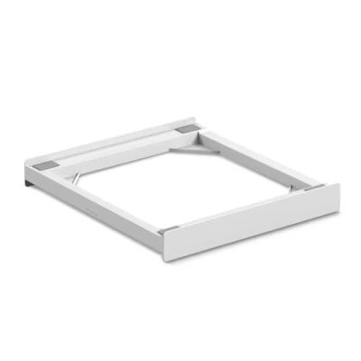 Image de Meliconi Base Torre Basic L60, Kit de Superposition Universel Lave Linge Sèche Linge, Support Préassemblé, Sangle Sécurité avec Boucle en Métal Incluse, Capacité 250 kg, Blanc