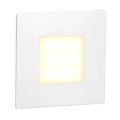 Image de ledscom.de Lampe d&#039;escalier/encastrée dans le mur à LED FEX pour l&#039;intérieur et l&#039;extérieur, carrée, 85 x 85mm, blanc chaud, lumière d&#039;orientation, spot encastré mur, éclairage