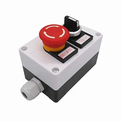 Image de Taiss/Rouge Champignon arrêt D&#039;urgence 1NC 1NO Interrupteur à bouton poussoir verrouillage, 3 positions 2NO verrouillage sélecteur Rotatif boîte de Station Commutation hz 11ZS 20X