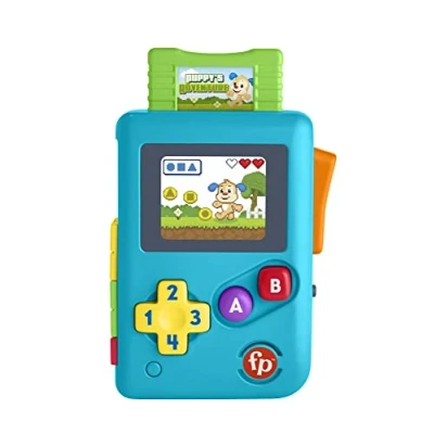 Image de Fisher Price Jouet éducatif Ma Première Console de Jeu Rires et Éveil avec Musique lumières pour Nouveau nés bébés, Version: Anglais, UK; Italien; Portuguese; Espagnol, Castillan, HHX12