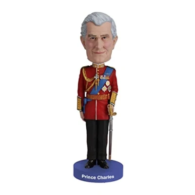 Image de Royal Bobbles Charles III Nostalgic Édition limitée Prince Bobblehead, Figurine réaliste en polyrésine de qualité supérieure, numéro série Unique, détails Exquis