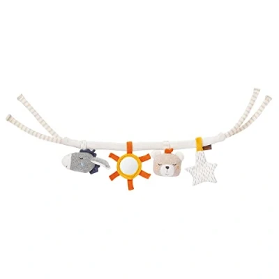 Image de Fehn Chaîne de poussette Natur mobile avec figurines à accrocher la poussette, au siège auto ou lit Accessoires pour poussettes bébés et enfants partir 0+ mois du coton