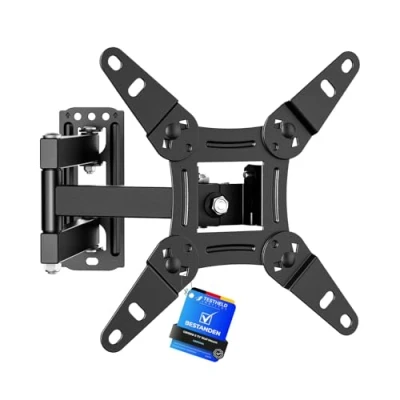 Image de GRIFEMA Support Mural TV 13 43 Pouces Fixation Murale Peut Contenir Jusqu&#039;à 20KG, Accroche Television Orientable (± 90), Incline (+ 8, 12) et Étend, Vesa pour Plat/Incurvé