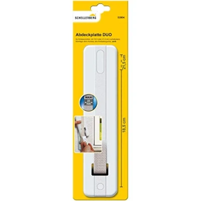 Image de Schellenberg 53904 Plaque de recouvrement DUO pour enrouleur sangle encastré Largeur 23 mm