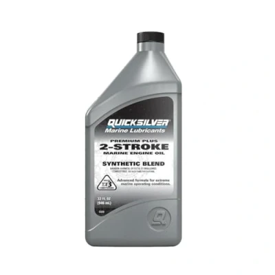 Image de Quicksilver 858026Q01 Premium Plus Two Cycle TC W3 Oil for 2 Mercury, Mariner, Force, Mercury Jet Drive Outboards and Sport Engines, 1 Quart Bottle