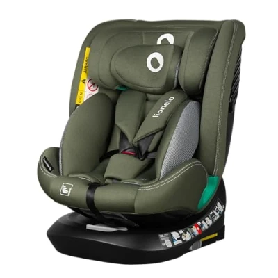 Image de Siège auto évolutif LIONELO Bastiaan One i Size Base pivotante 360 40 150 cm 0 36 kg ISOFIX Groupe 0+/1/2/3 Vert