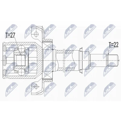 Image de Jeu de joints, arbre transmission NTY NPW ME 107