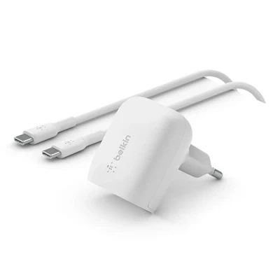 Image de Belkin Chargeur Secteur USB C Power Delivery 20 W (Certification PD 3.1 PPS, Recharge Rapide, Design Compact, pour iPhone 15, Pro, Max, Mini, iPad, Galaxy, Pixel, etc.)