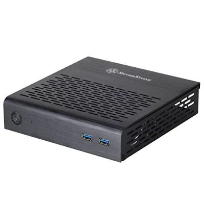 Image de SilverStone SST PT13B USB3.0 Étui silencieux pour ordinateur Mini ITX Petit Thin, USB3.0, noir