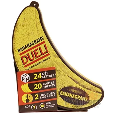 Image de BANANAGRAMS Duel Version française Jeu de Lettres et rapidité Fun pour 2 Joueurs à partir 7 Ans 91099