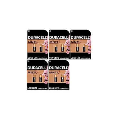 Image de 10 x Duracell MN21 (5 ampoules de 2 batteries) piles (A23/23A/V23GA/LRV08/8LR932)