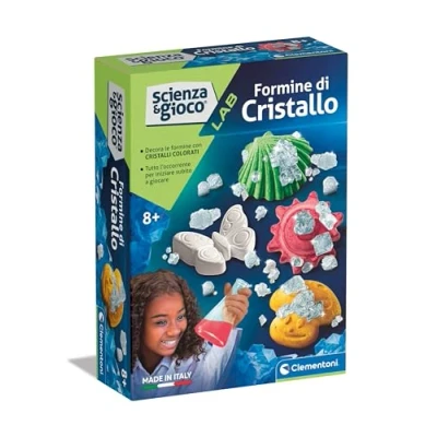 Image de Clementoni Lab Formine Set, Laboratoire Cristaux, Expériences Science, Géologie, Minéralogie, Jeu Scientifique 8 Ans, en Italien, Fabriqué Italie, Multicolore, 19231