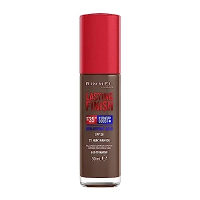 Image de Rimmel London Lasting Finish jusqu&#039;à 35h, 610 Tiramisu, fond de teint, longue tenue, hydratant, formule vegan, couvrance totale, 30 ml
