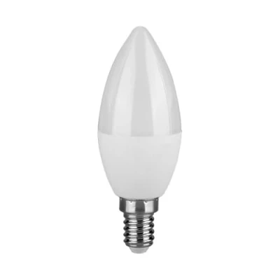 Image de V TAC Ampoule LED Bougie avec attaque Edison E14, 3,7W (équivalent à 25W) 320 Lumen 3000K Blanc Chaud Ouverture du faisceau lumineux 180 Efficacité Maximale et Économie d&#039;Énergie (Lot de 1)