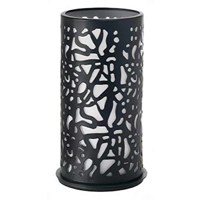 Image de Duni Bougeoir en métal Twist noir 140 x 75 mm pour bougies chauffe plat ou LED