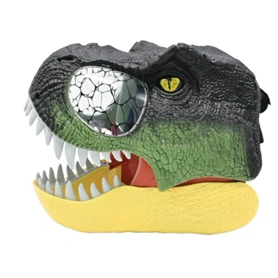 Image de Lexibook, Masque de Dinosaure, Mâchoire Mobile, Jouet réaliste avec rugissements et Effets Lumineux, Facile à Mettre, RPDINO01, Vert