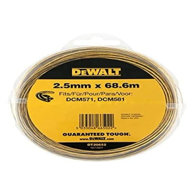 Image de DeWalt DT20652 QZ Bobine de Fil 2,5 mm x 68,6 m pour Débroussailleuses DCM561, DCM571, DCM581 Couleur