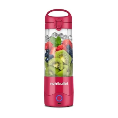 Image de nutribullet portable blender, blender portable, 475ml sans BPA, mini multifonctions, chargeur USB C, plus de 15 cycles mixage, magenta, NBP003MA