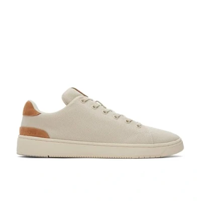 Image de TOMS Homme TRVL Lite 2.0 Low Basket, Fog/Tan Recycled Cotton Canvas/Suede, 40.5 EU