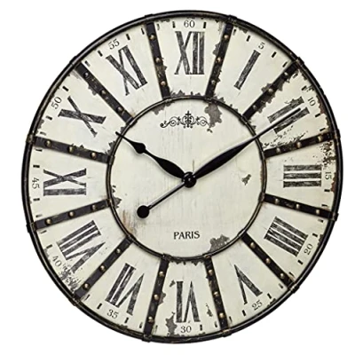 Image de TFA Dostmann 60.3039.02 Horloge Murale Métal Noir/Blanc 60 x 4,5 cm