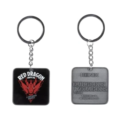 Image de Konix Dungeons &amp; Dragons Porte clés Motif dragon rouge Noir