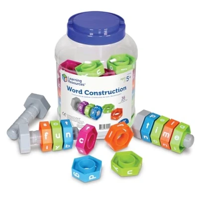 Image de Learning Resources Word Construction, Jeu Éducatif, à partir de 5 Ans, Mots, Lettres, langage, compétences Phrases, préscolaire, Jouets éducatifs d’Apprentissage