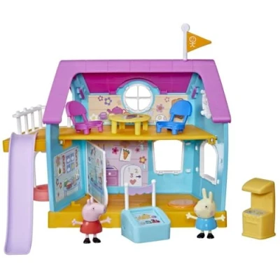 Image de Peppa Pig Le club des amis de Peppa, jouet préscolaire, sons, Deux figurines, Sept accessoires, dès 3 ans, Multicolore, Taille unique