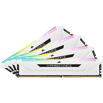 Image de Corsair Vengeance RGB Pro SL 64Go (4x16Go) DDR4 3200 (PC4 25600) C16 1.35V Blanc