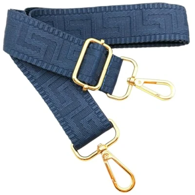 Image de Bandouliere de Rechange Reglable Bleu, 80 130cm Sangle Sac a Main Remplacement, Universelles mit Boucle Dore pour Femme à Main, Bandoulière Accessoires, 1322