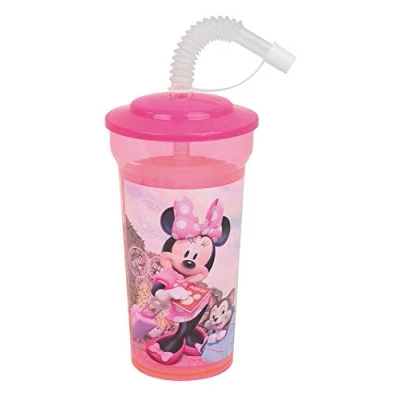 Image de DISNEY MINNIE 005771 Verre/gobelet avec paille 400 ml pour enfant vaisselle réutilisable