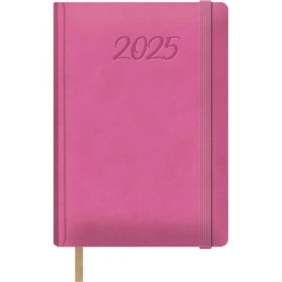 Image de Dohe Samba Agenda 2025 un jour par page, format A5 (15 x 21 cm), 12 mois de janvier à décembre, couverture rigide en similicuir, planificateur espagnol, fournitures bureau fuchsia