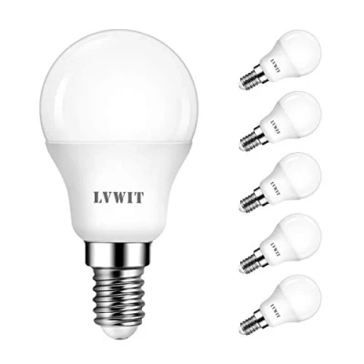 Image de LVWIT 4.5W Ampoule LED E14 P45, Equivalent à Incandescence 40W, 470Lm 6500K Blanc Froid, Non Dimmable, Lot de 6