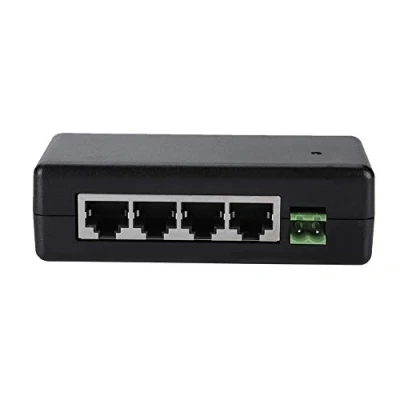 Image de Injecteur Poe d&#039;alimentation,Tangxi Module d&#039;alimentation 4 Ports DC12V 48V PC Hub Switch Router Commutateur Réseau/Ethernet Compatible avec IEEE802.3af sur Périphériques Réseau.