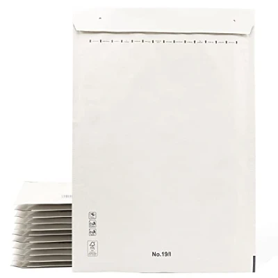 Image de enveloppes rembourrées, d&#039;expédition, sacs en papier avec bulles blanches, adhésives Ofiturie (10 enveloppes, 350 x 470 mm)