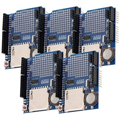 Image de AZDelivery 5X Enrégistreur de Dates Module Logging Shield Bouclier/Data Recorder/Data Logger Compatible avec Arduino y Compris Un eBook