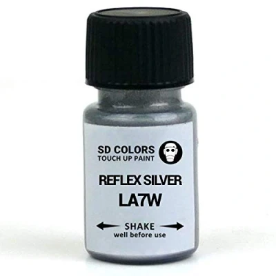 Image de SD COLORS REFLEX Silver LA7W A7W 8E Peinture de retouche 8 ml pour réparation rayures et écaillage Code couleur Argenté réfléchissant