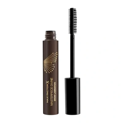 Image de Max Factor Masterpiece Divine Brow Lamination Gel 004 Dark Applicateur double face, Plastification semblable à un salon, peignes et élévateurs, non croustillant mais forte tenue, effet lifting des