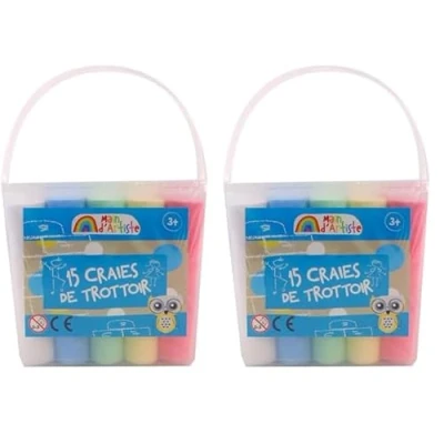 Image de MAIN D&#039;ARTISTE 15 Craies XXL Loisir Créatif 035601 Dessin Multicolore Jouet Enfant Créativité Trottoir Activités Manuelles Jeu de Plein Air Lavable À L&#039;Eau Partir 3 ans